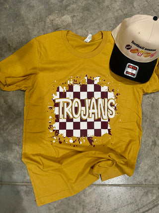 Trojans Checkered Tee