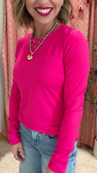 Hott Pink Basic Long Sleeve
