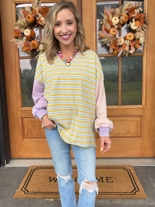 Stripe Colorblock Top