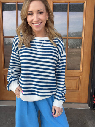 Cozy Striped Pullover Top
