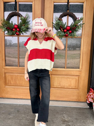 Sammie Stripe Split Sweater