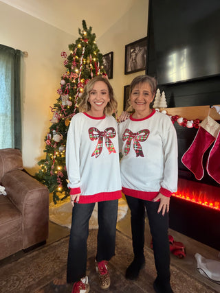 Sequin Bow Detail Top