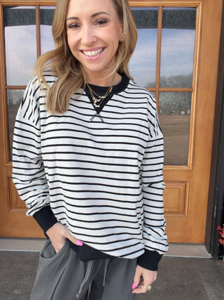 Everyday Striped Pullover Top