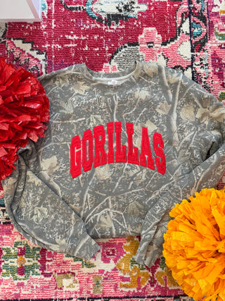 Embroidery Camo Sweatshirt