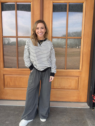 Charcoal Everyday Wide-Leg Lounge Pant