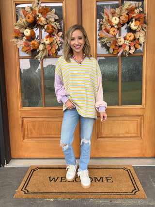 Stripe Colorblock Top
