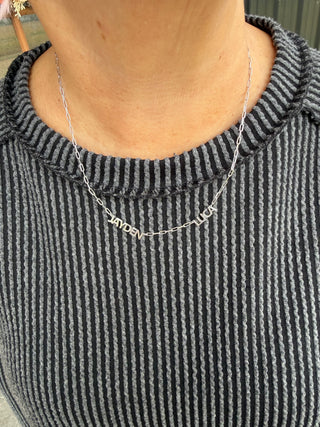 Custom Name Necklace- Mantra