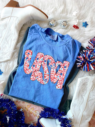 USA Solid Floral-2 color options