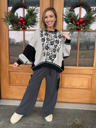 Rose Twill Mixed Top