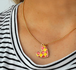Heart Checker KC Necklace