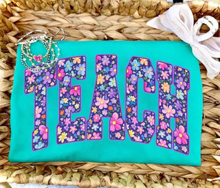Floral Teach Graphic Tee