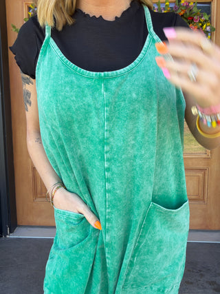 Weekend Wander Jumpsuit- Kelly