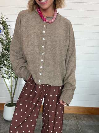 The Everyday Chic Button-Down Knit Cardigan-MOCAH