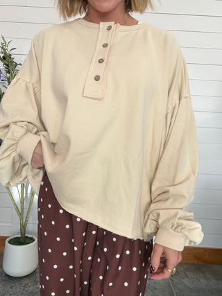 The Effortlessly Essential Balloon Sleeve Henley