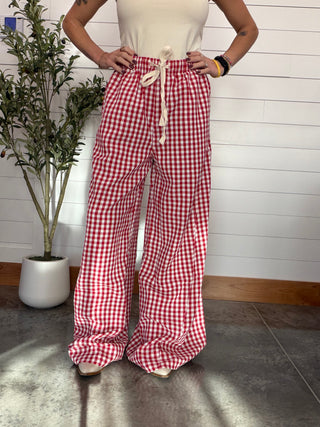 The Gingham Girl Wide Leg Pants