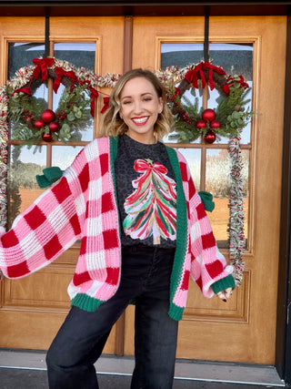 All Ruffled Up Holiday Cardigan