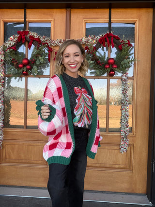 All Ruffled Up Holiday Cardigan