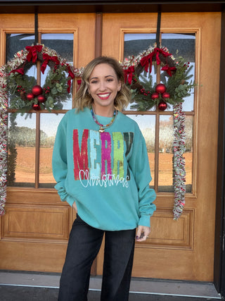Merry Christmas Comfort color Sweatshirt