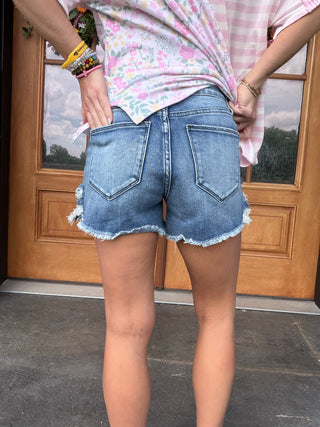 The Everyday Distressed Denim Shorts