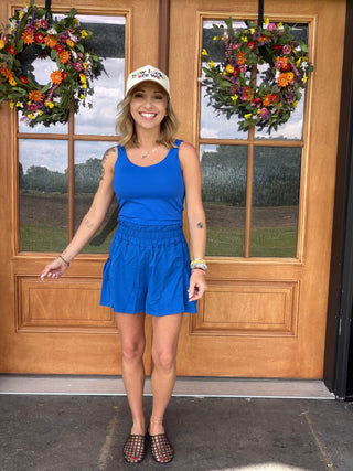 On The Go Athletic Romper-Royal