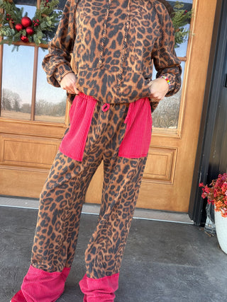 Out of your League Pant - Leopard&Red