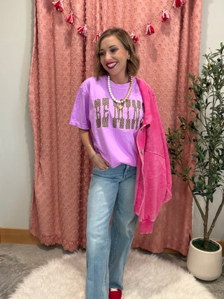 Addie Acid Fleece Jacket- Pink