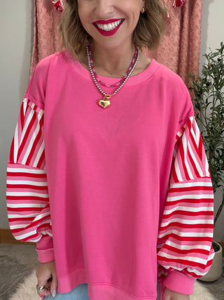 Sweetheart Stripe Pullover