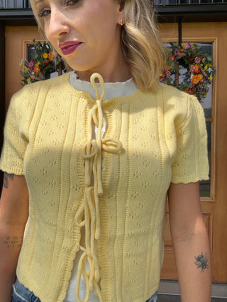 Buttercup Bow Tie Cardigan