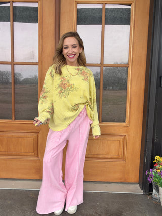 Sunshine Waffle Knit Top