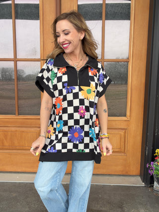 Flower Power Zip up Top