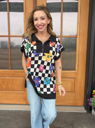 Flower Power Zip up Top