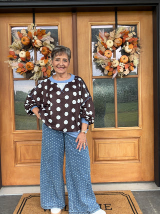 PolkaDot Contrast Top