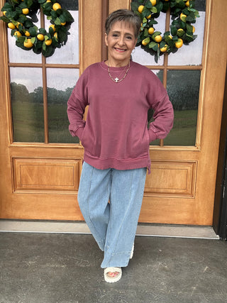 Rhonda Maroon Pullover