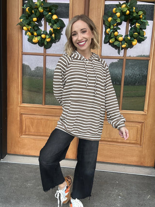 Mocah Stripe Hooded Cozy