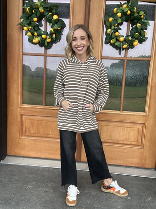 Mocah Stripe Hooded Cozy