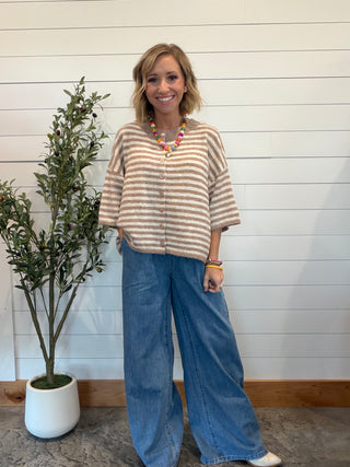 Denim Wide Leg Pants
