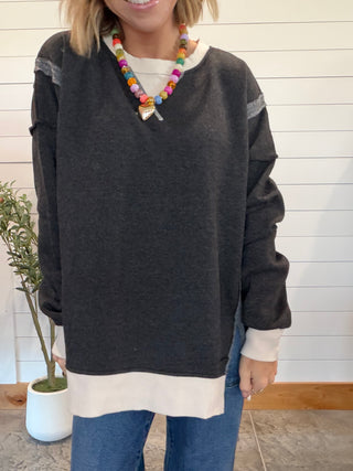 Ava Brushed Acid Pullover