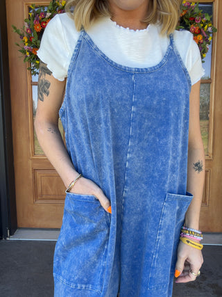 Weekend Wander Jumpsuit- Royal