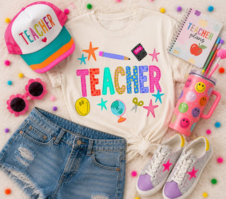 Colorful Teacher Graphic Tee